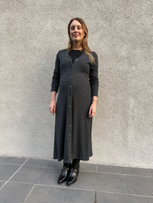 Vestido-Tapado maternal y lactancia Florencia, Gris Marengo