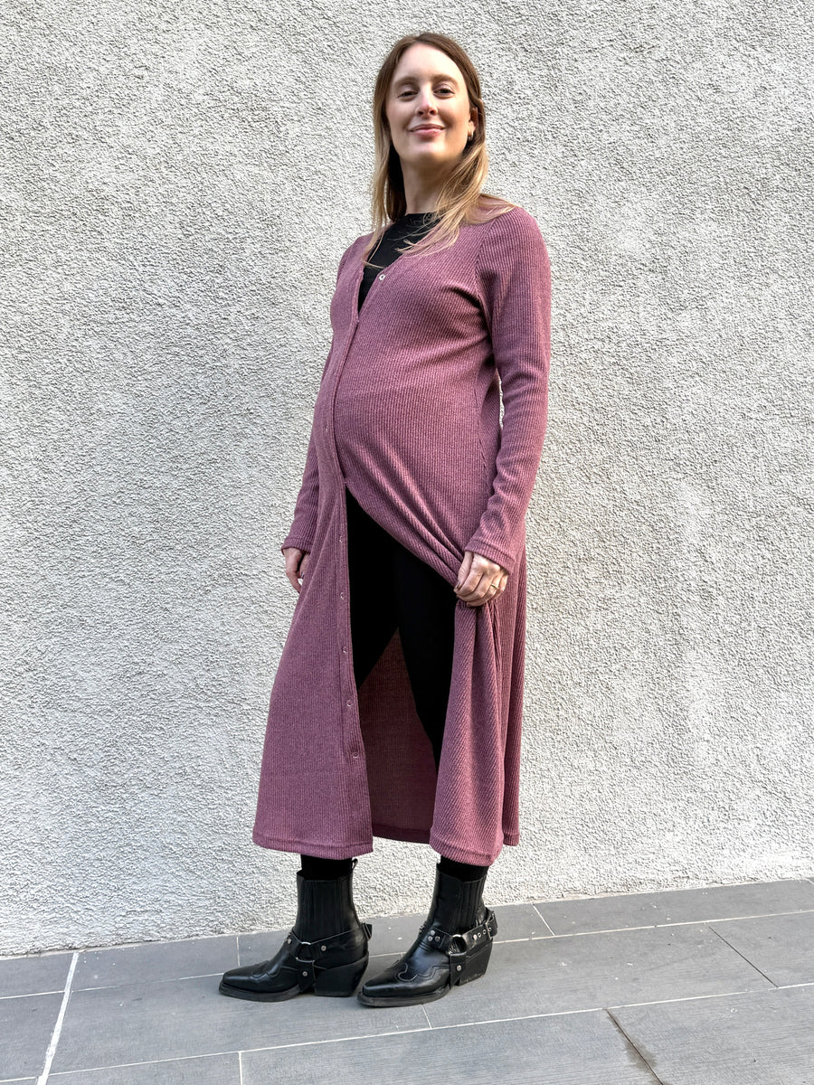 Vestido-Tapado maternal y lactancia Florencia, Rosa rubor