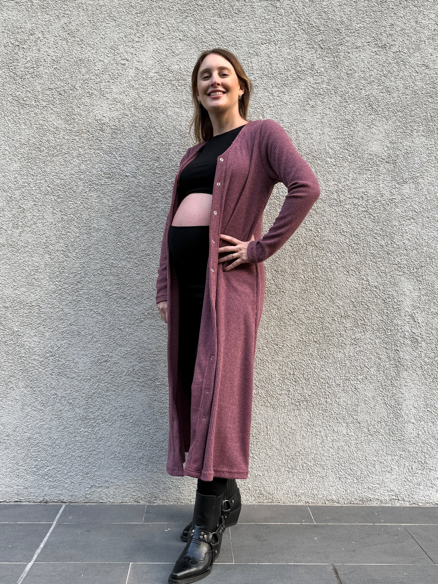 Vestido-Tapado maternal y lactancia Florencia, Rosa rubor