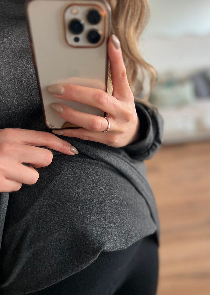 Poleron oversize London marengo - Trenda 