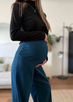 Pantalón palazzo maternal New York petroleo - Trenda 