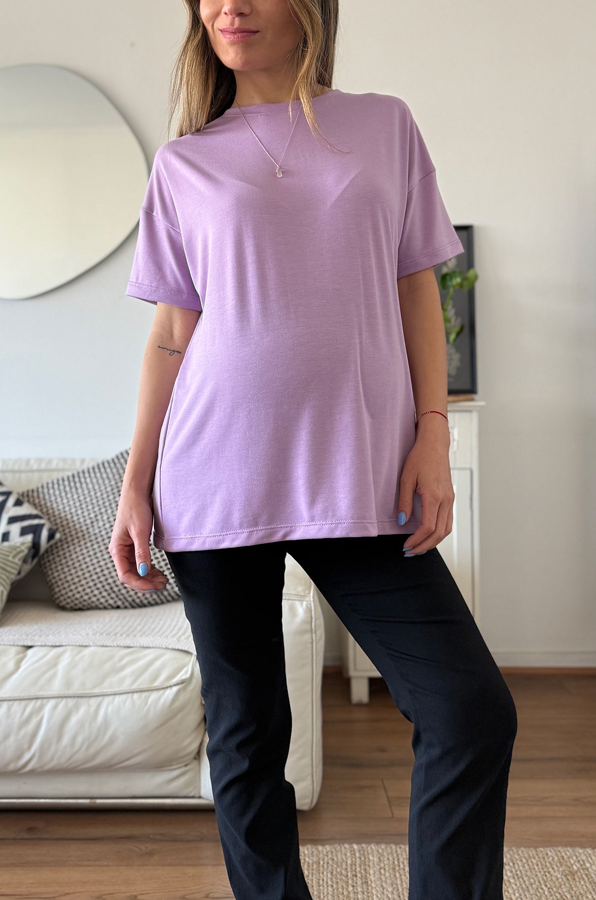 Polera maternal Ibiza malva - Trenda 
