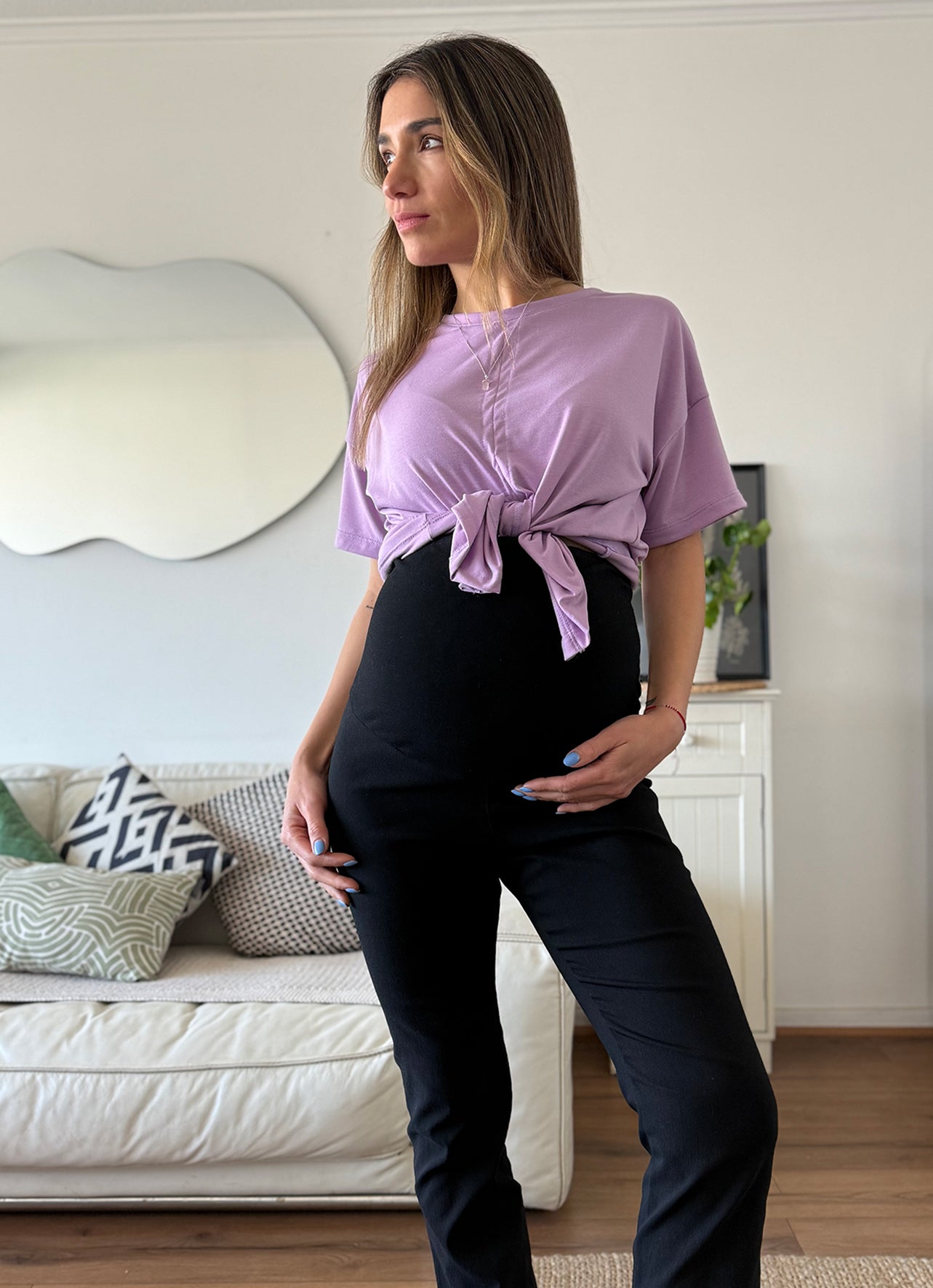 Polera maternal Ibiza malva - Trenda 