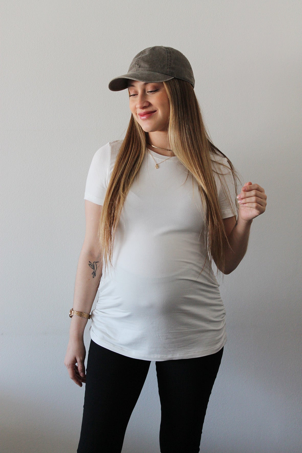 Polera maternal Mom blanca - Trenda  Imagen principal del producto