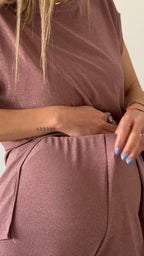 Set ATENAS (palazzo mas POLERA) palo rosa - Trenda 