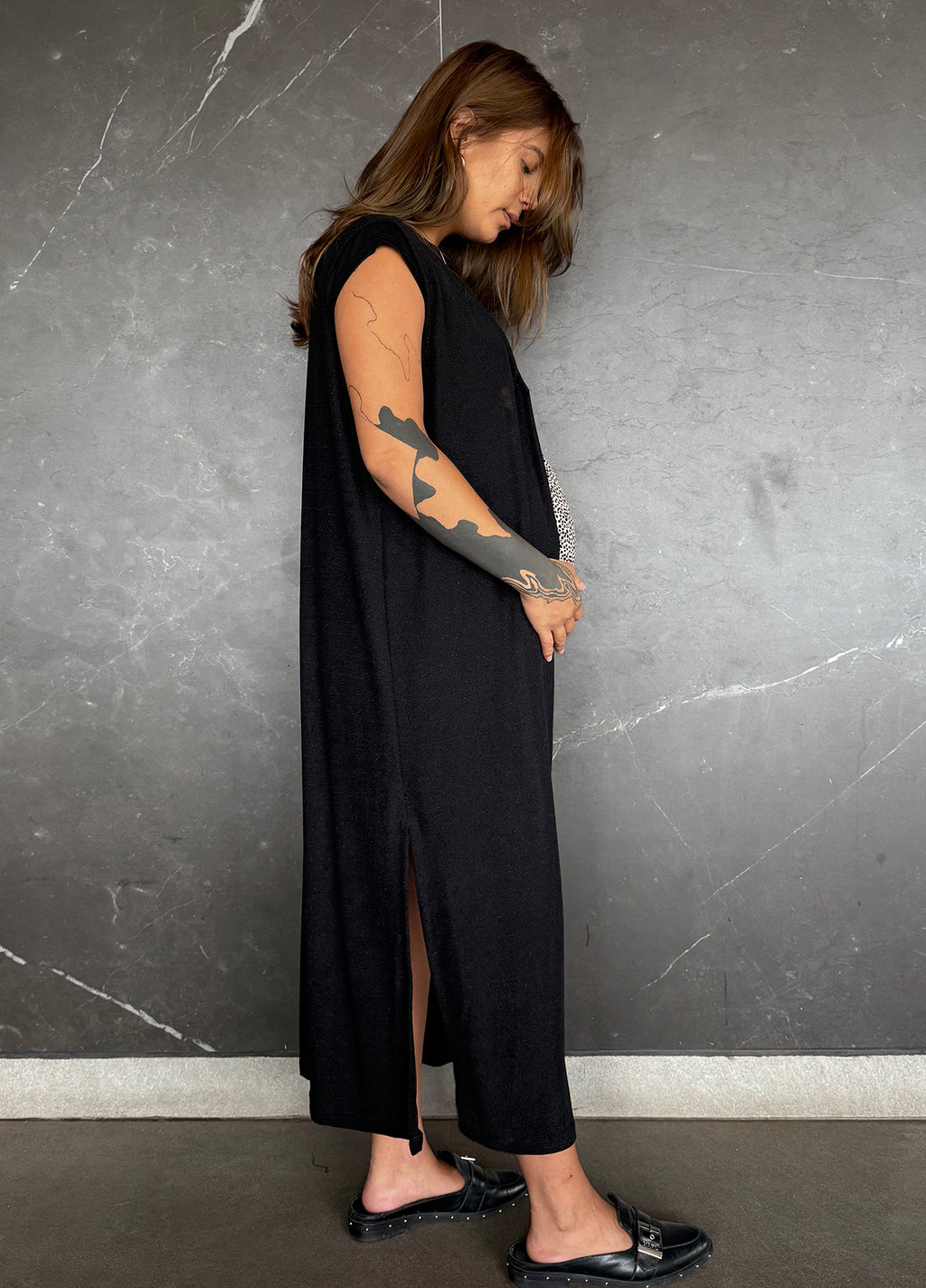 Tapado Mónaco lycra lurex negro - Trenda 