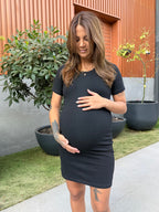 Vestido maternal Essential negro - Trenda 