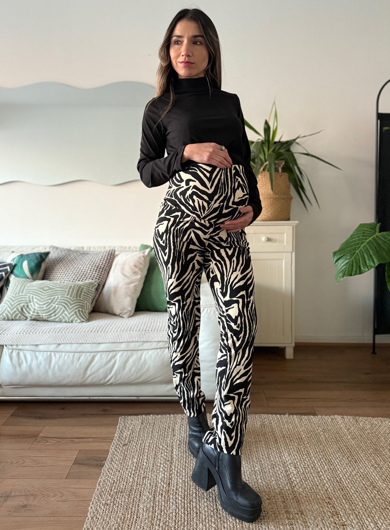 Pantalón maternal Atenas animal print - Trenda 