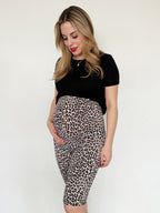 Calza Biker maternal animal print chita - Trenda 