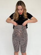 Calza Biker maternal animal print chita - Trenda 