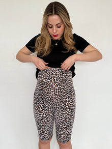 Calza Biker maternal animal print chita - Trenda 