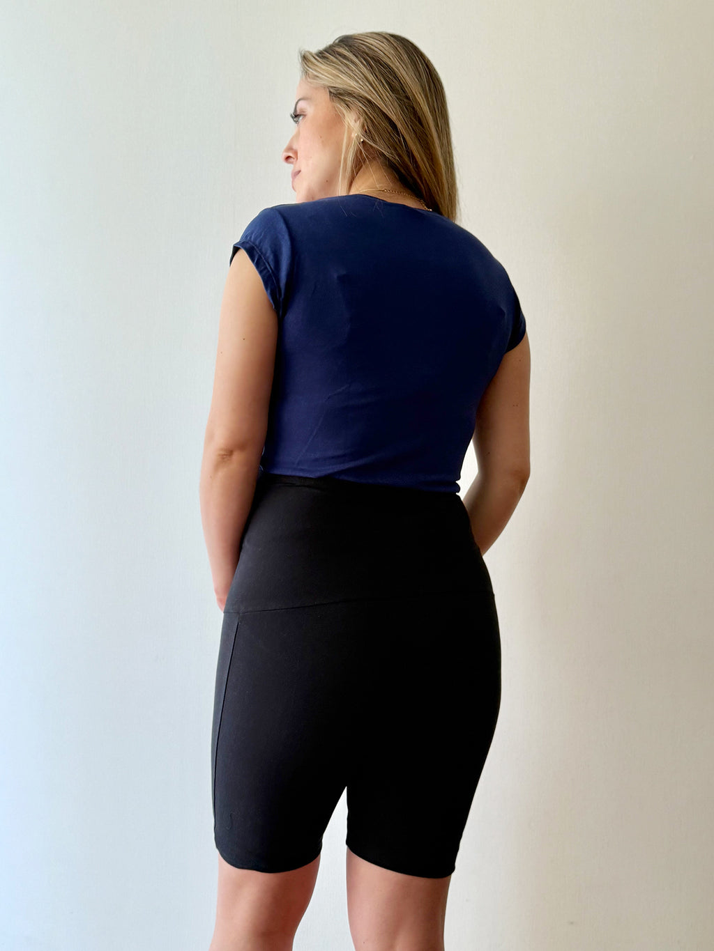 Calza Biker maternal negra - Trenda 