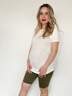 Calza Biker maternal verde olivo - Trenda 