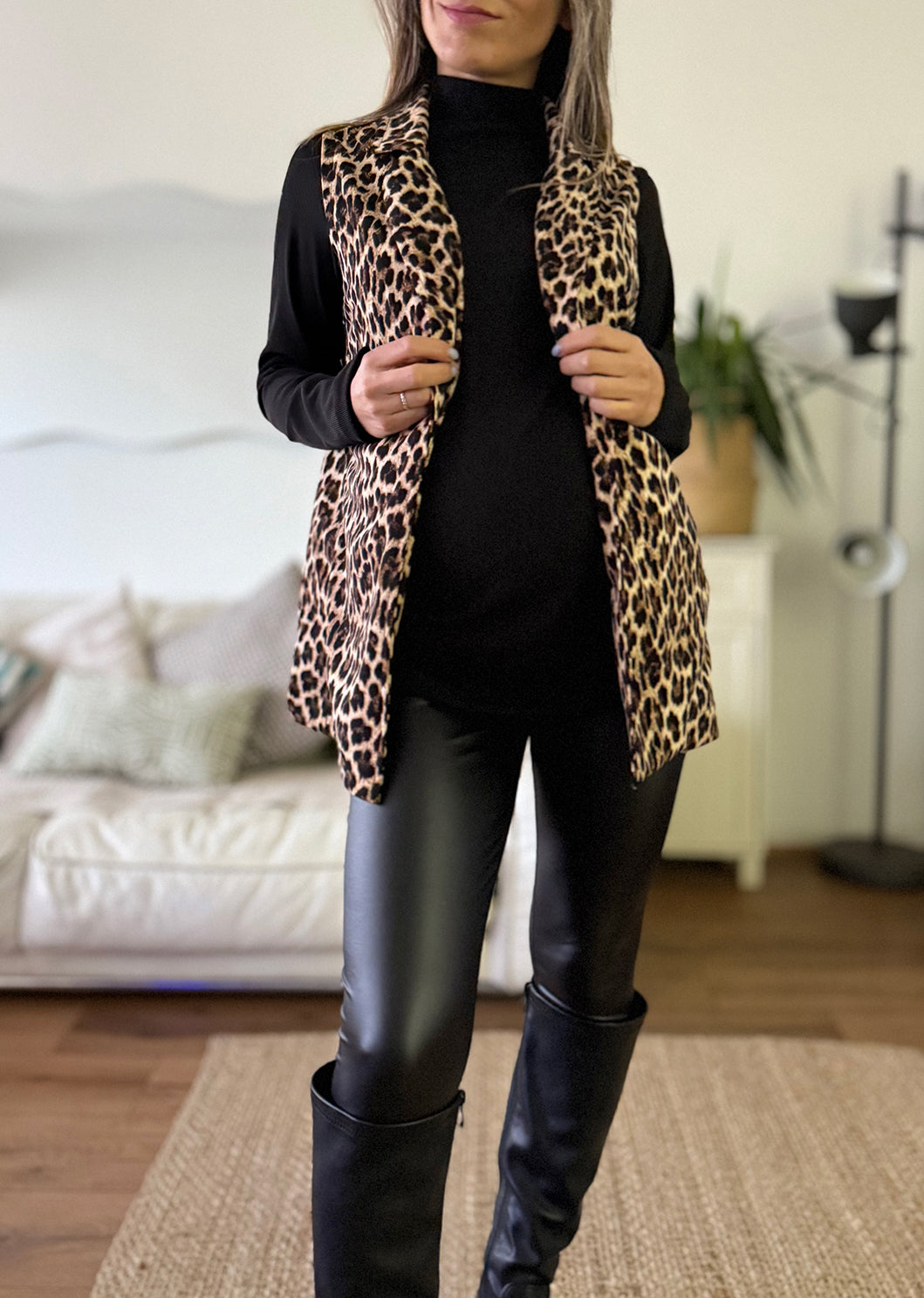 Blazer Kioto animal print leopardo - Trenda  Imagen principal del producto