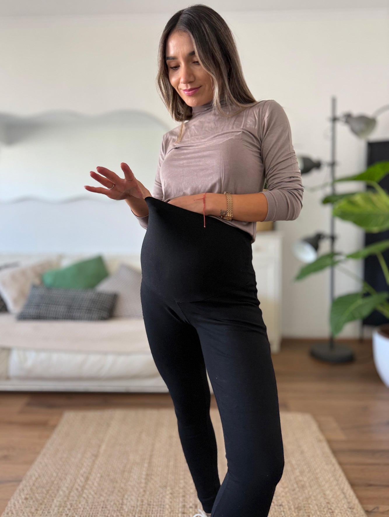 Calza maternal pitillo negra - Trenda 