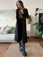 Vestido maternal y lactancia Florencia negro - Trenda 