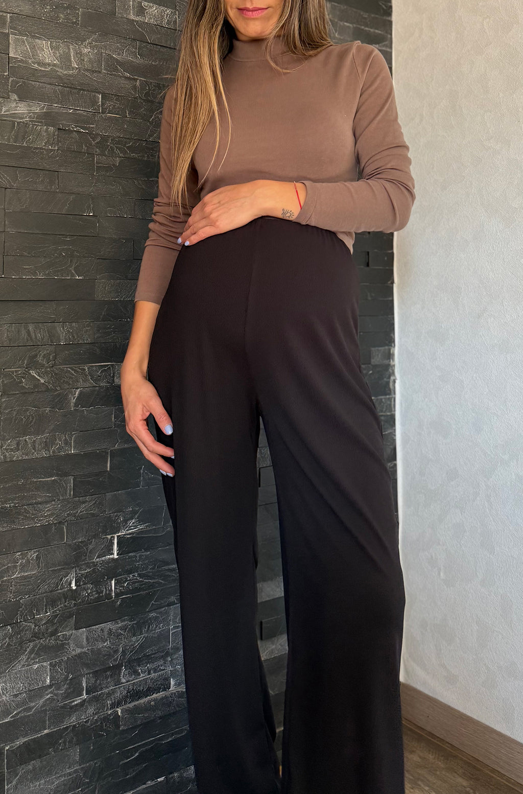 Palazzo maternal LISBOA mini canuton negro - Trenda 