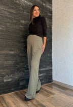 Pantalón palazzo maternal Lisboa canuton verde olivo - Trenda 