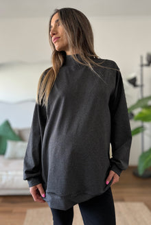 Poleron oversize London marengo - Trenda 