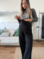 Pantalón palazzo maternal New York negro scooba - Trenda 