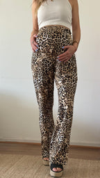 Pantalón palazzo maternal New York animal print - Trenda 
