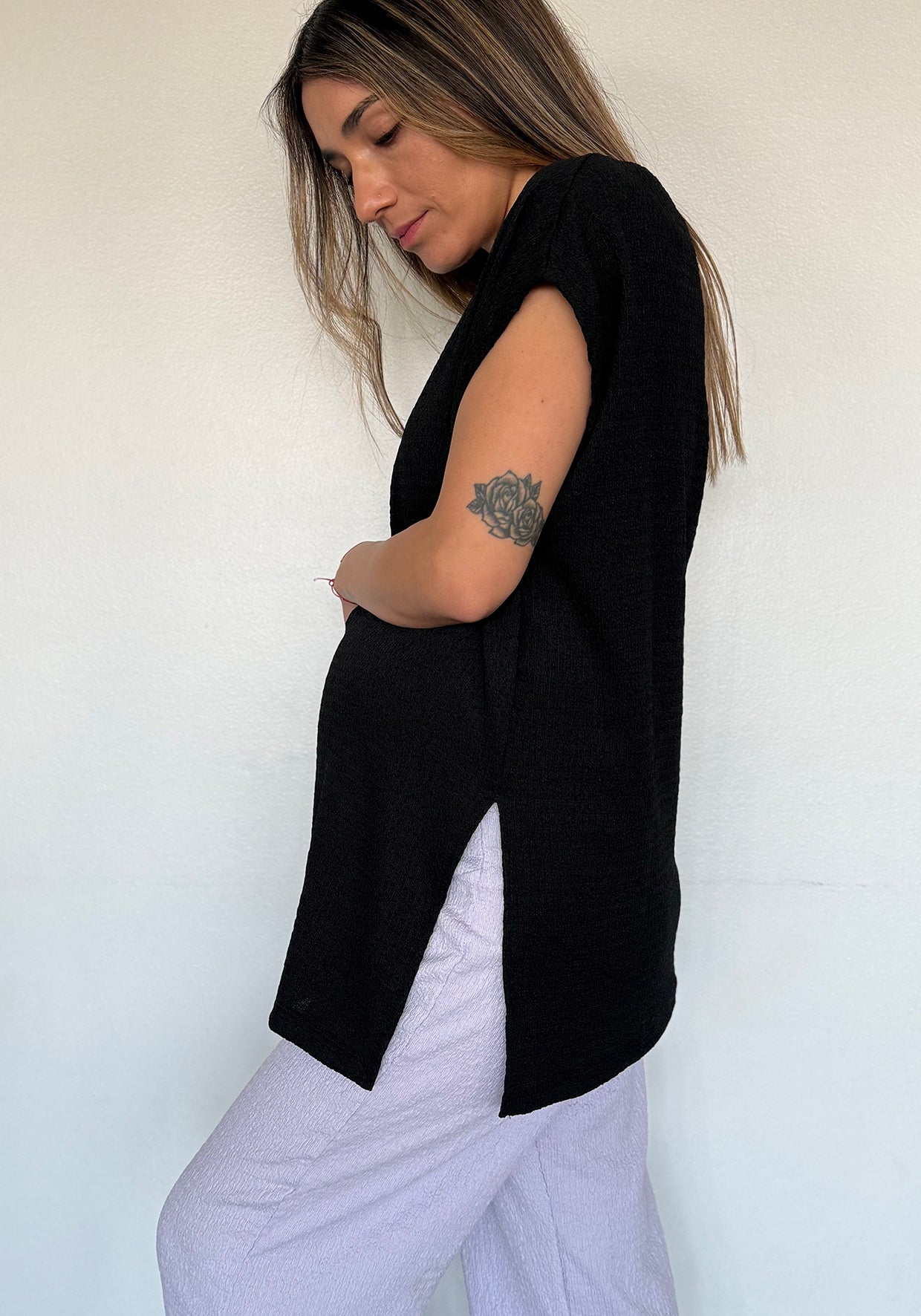 Polera maternal Atenas Negra - Trenda 