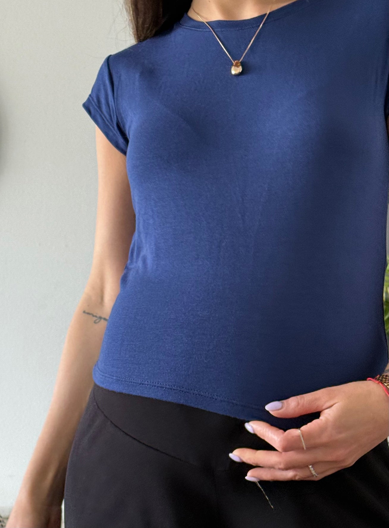 Polera Essential Azul - Trenda 