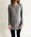 Polera maternal Mom manga larga gris - Trenda 