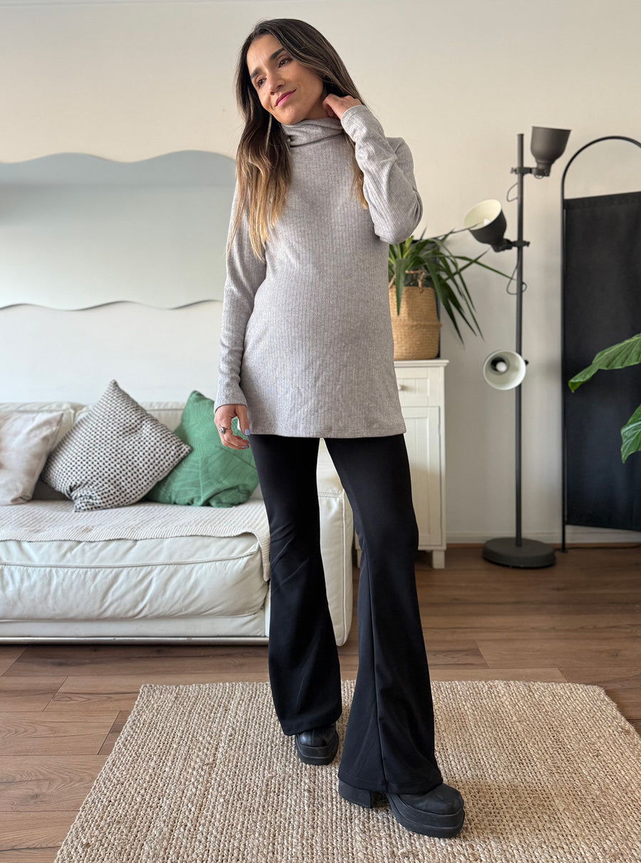 Sweater Roma gris jaspeado - Trenda 
