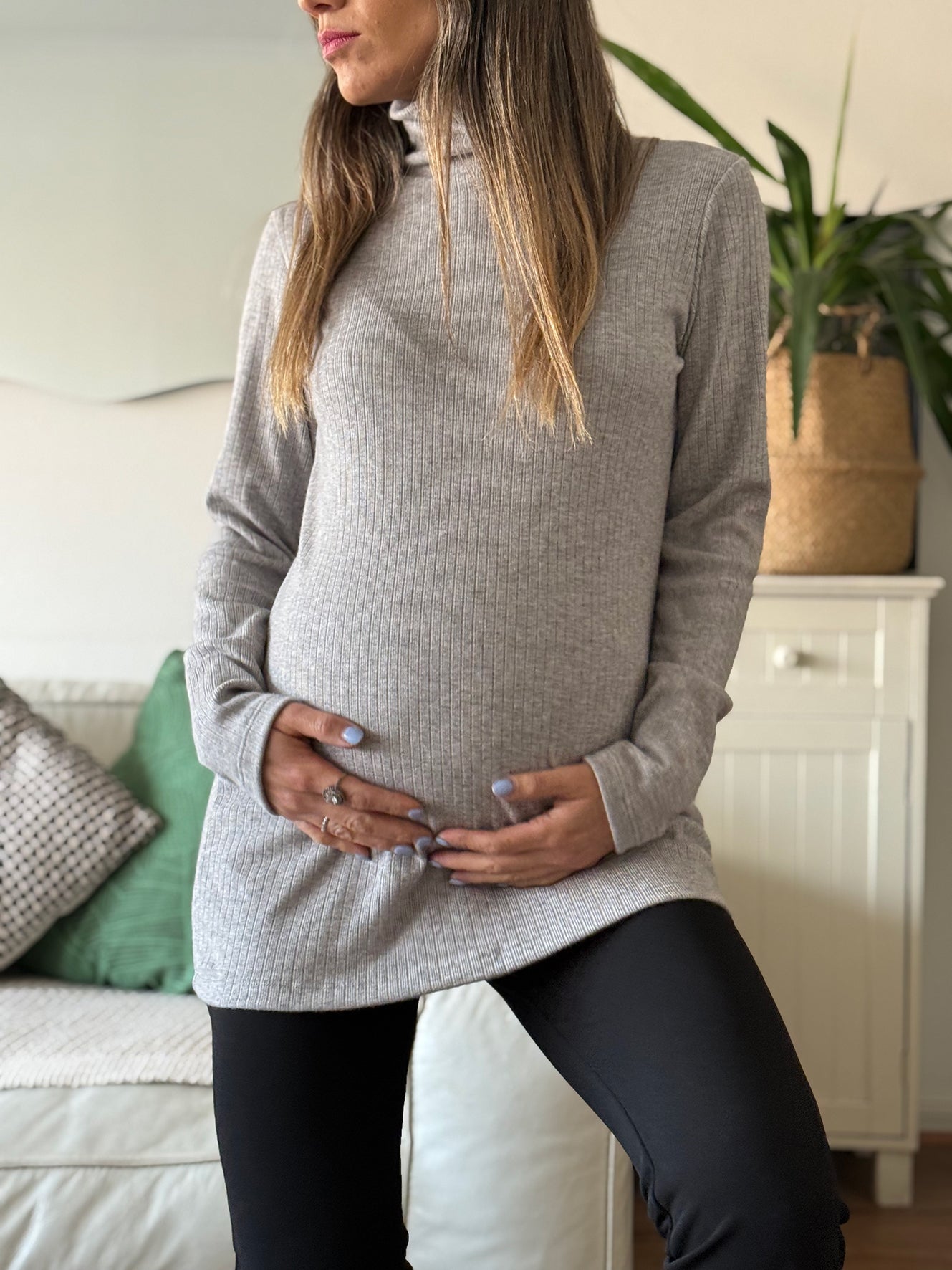 Sweater Roma gris jaspeado - Trenda 