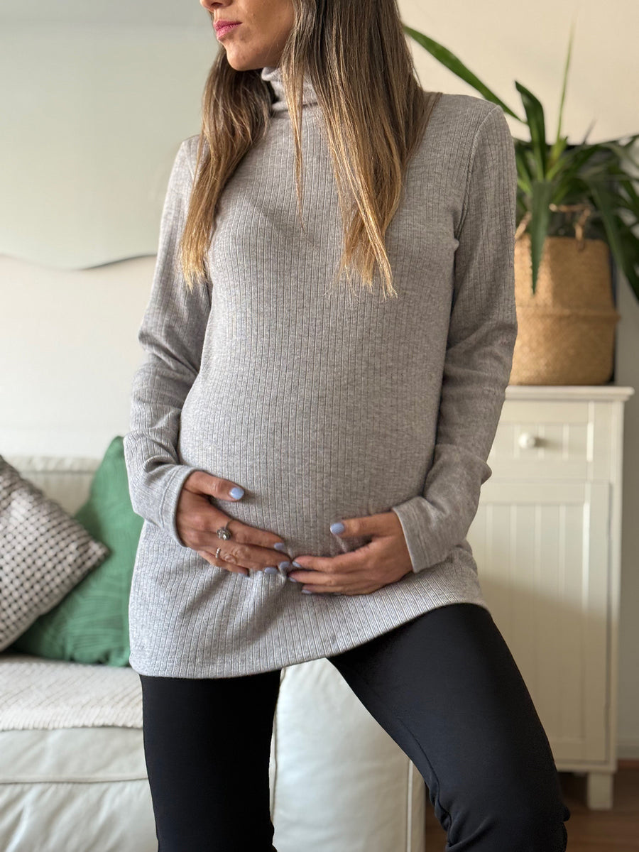Sweater Roma gris jaspeado - Trenda 