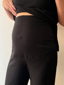 Pantalón palazzo maternal Atenas negro (Set) - Trenda 