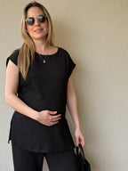 Polera maternal Atenas Negra - Trenda 