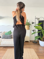 Set (palazzo mas top) negro - Trenda 