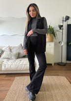 Pantalón flare maternal TOKIO negro - Trenda 