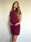 Vestido maternal Mom burdeo - Trenda 
