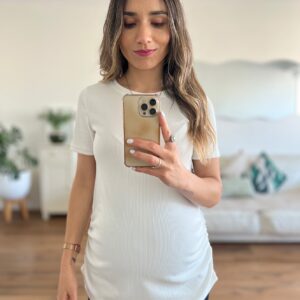 Polera maternal MOM blanca