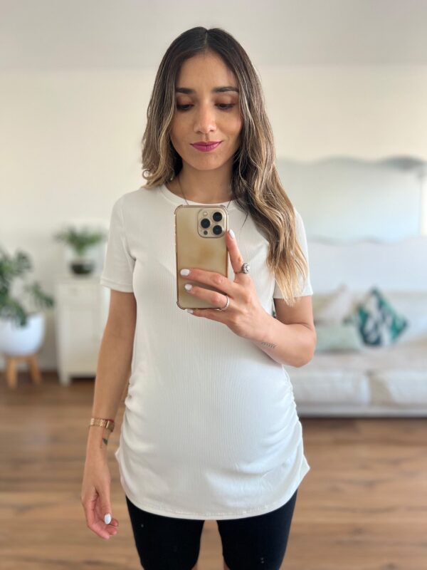 Polera maternal MOM blanca