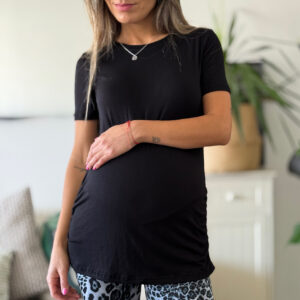 Polera maternal MOM negra