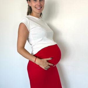 Falda maternal MILAN roja