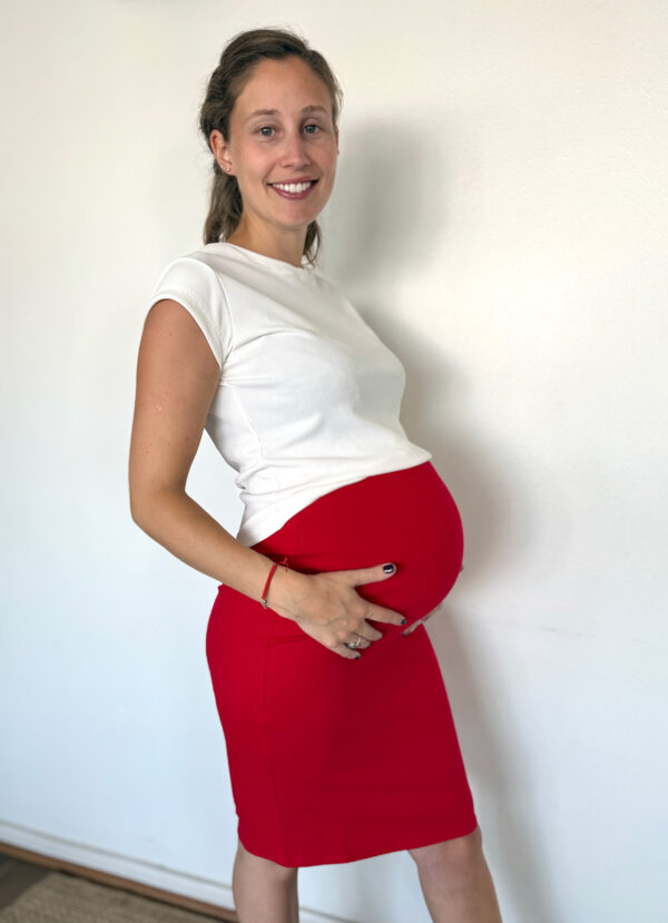 Falda maternal MILAN roja