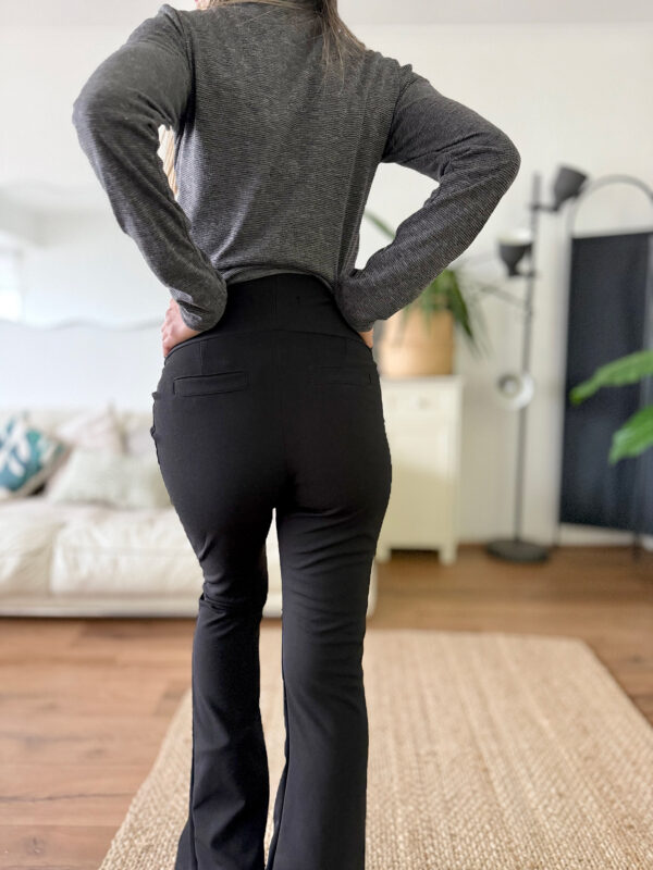 Pantalón flare maternal Tokio negro - Imagen 4