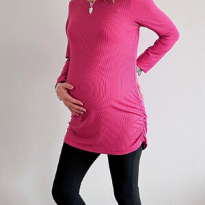 Polera maternal MOM manga larga canuton fucsia