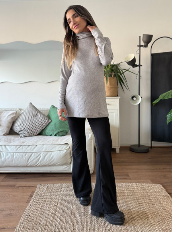 Sweater ROMA gris jaspeado - Imagen 3