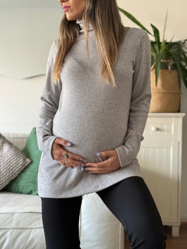 Sweater ROMA gris jaspeado - Imagen 2