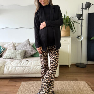 Pantalón flare maternal Tokio leopardo