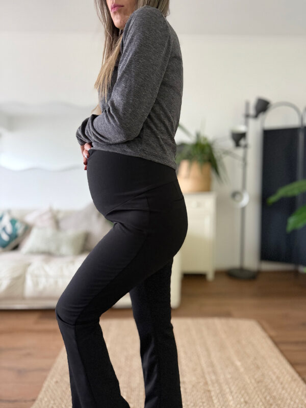 Pantalón flare maternal Tokio negro - Imagen 2