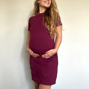 Vestido maternal MOM burdeo