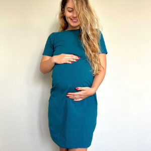 Vestido maternal MOM petróleo