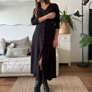 Vestido maternal y lactancia FLORENCIA negro